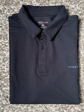 Ghost Golf Black Polo Shirt